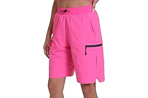 Rrosseyz 9" Pink Cargo Shorts for Women