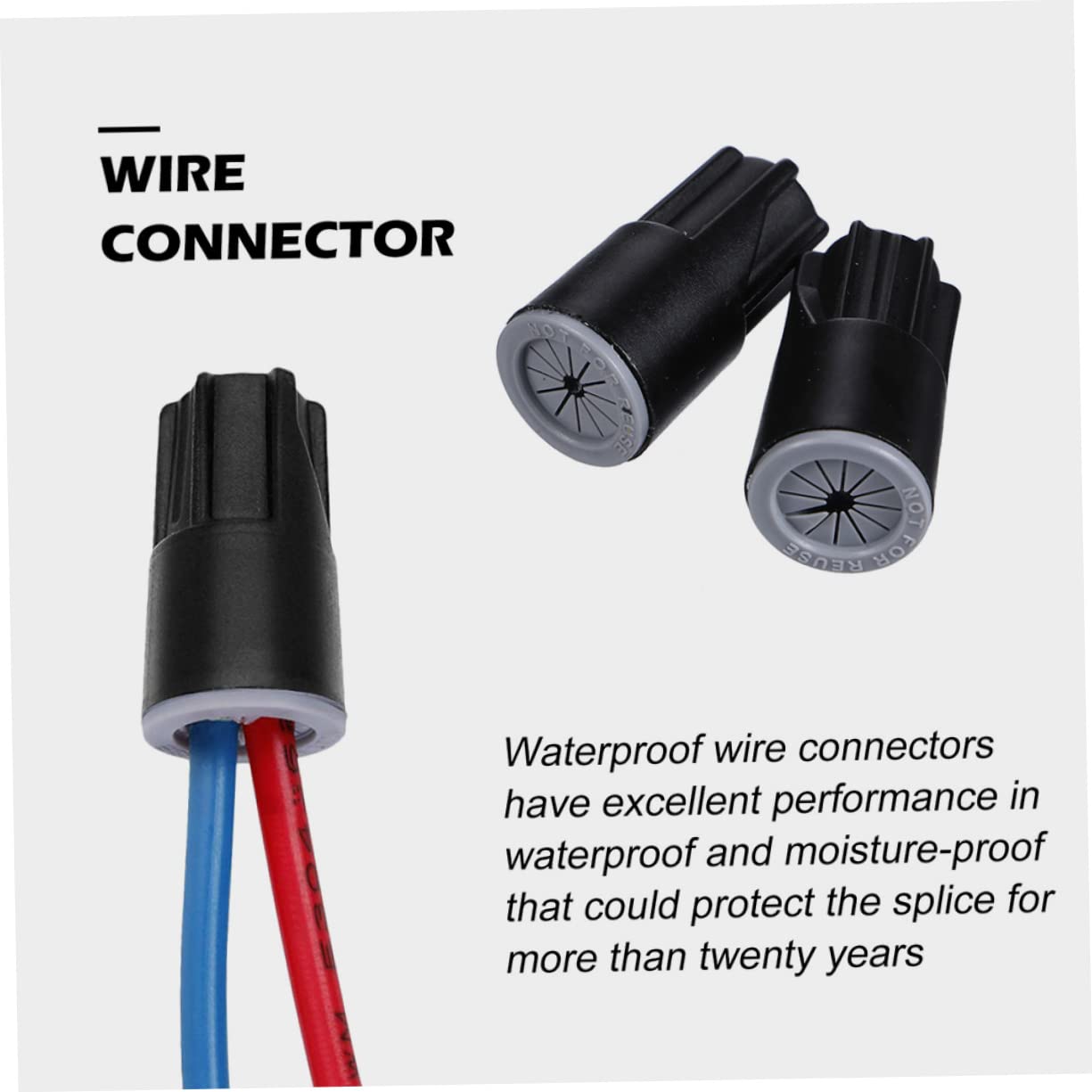 PRETYZOOM 3 Sätze Kabelverbinder Wasserdichte Isolierte Elektrische Klemmen Zubehör Für Die Installation Von Außenbeleuchtung Wasserdichter Kabelverbinder Kabelstecker Für 50 Stück * 3