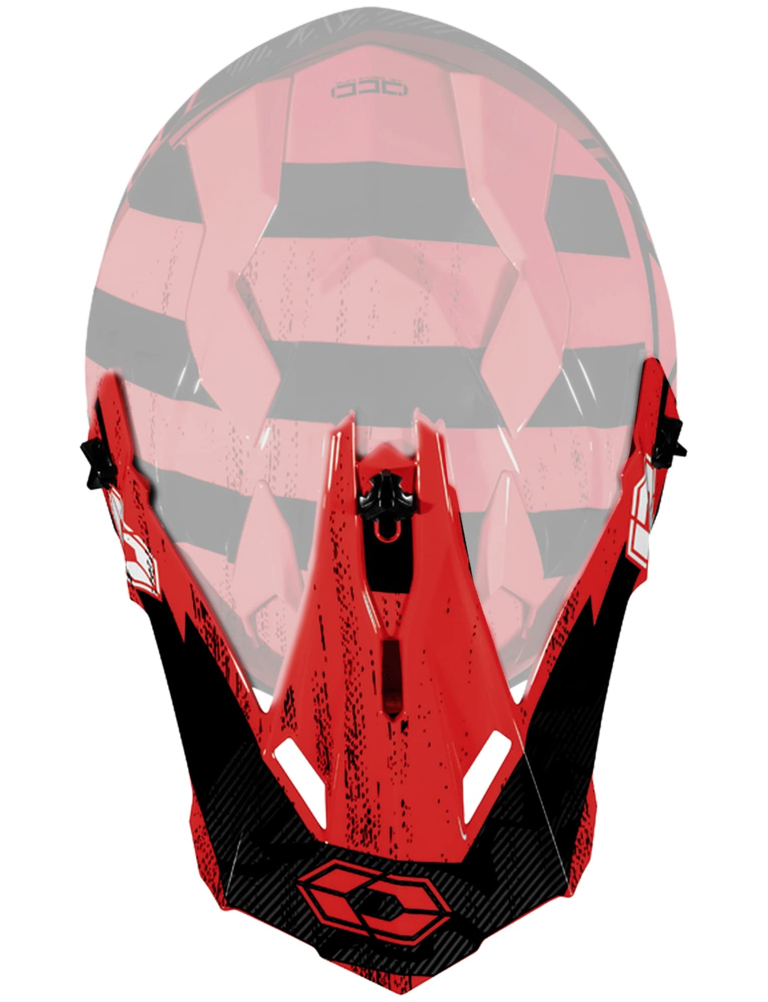 GMAX OF-2/OF-2Y 3-Snap Visor Street Motorcycle Helmet Accessories - Black/Small/2X-Large