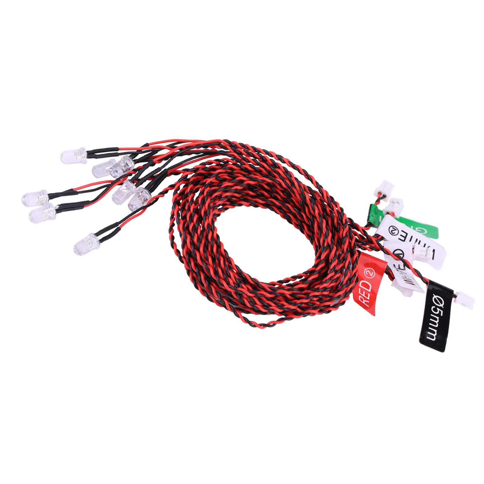 RC LED Lighting System Kit Simulation Flashing Lights RC Airplane Helicopter Compatible with FUTABA JR SANWA 2.4G Transmitter