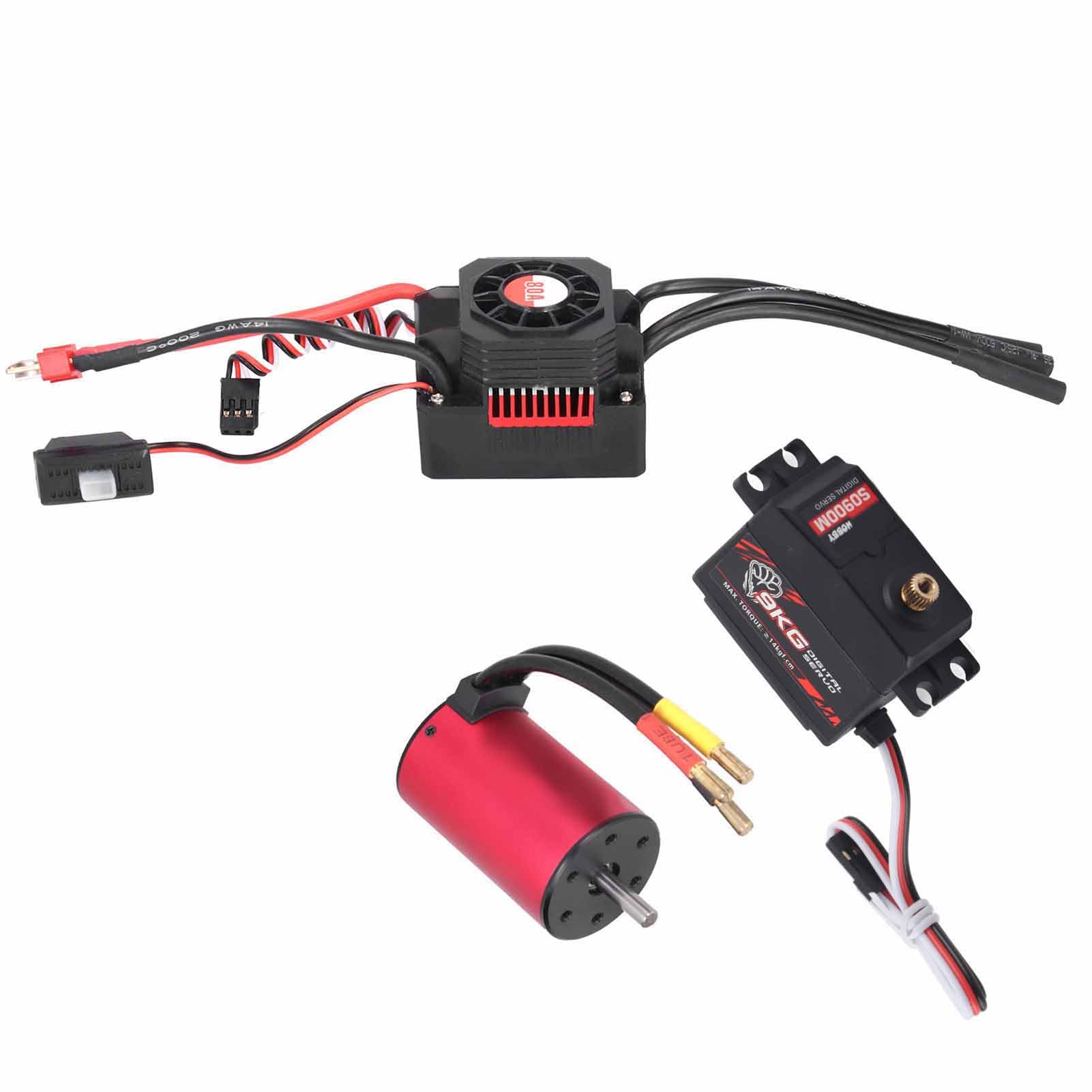 Silnik 3660 3500KV z powłoką chłodzącą 80A ESC 9KG metalowy serwomechanizm do samochodu RC