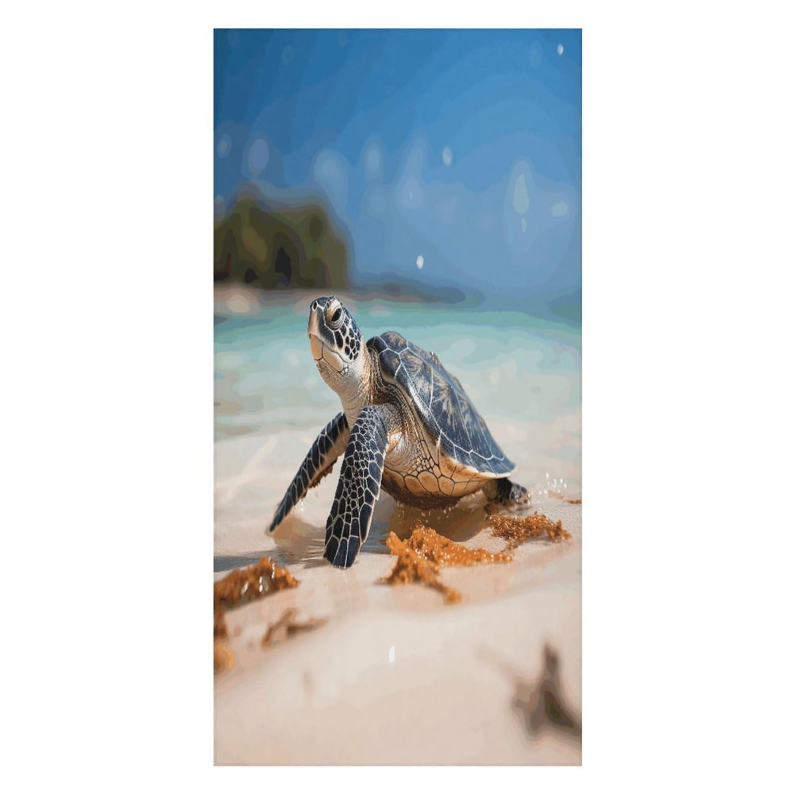 Adfgyerh Unisex Style Sea Turtle On The Beach Bath Towels Beach Towel Lightweight Quick Dry, Bath Towel For Travel Sports Pool Swimming Bath Camping Yoga Adults160x80cm