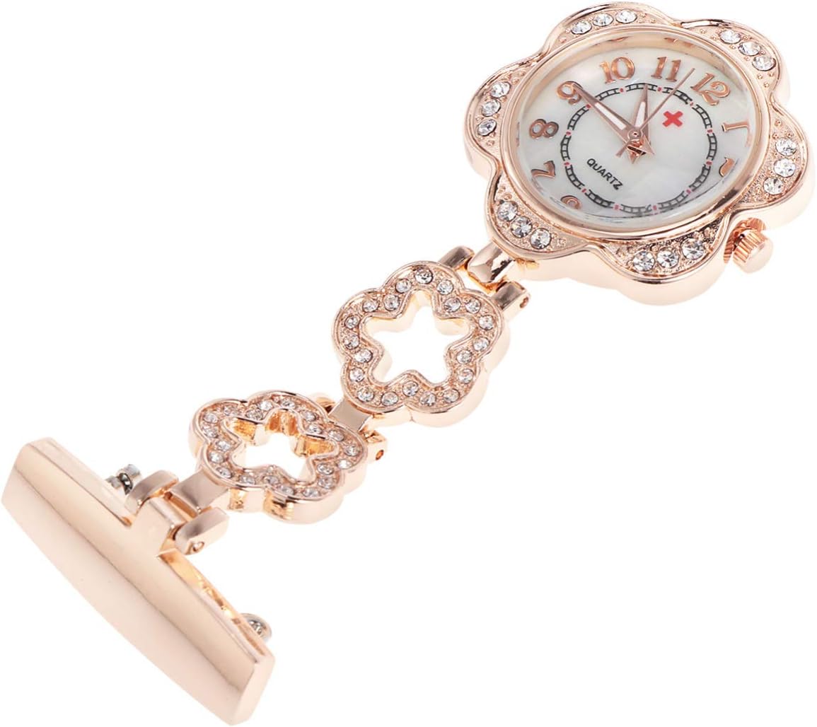 SosoportSosoport Krankenschwester Uhren Schwesternuhr Taschenuhr Arztuhr zum Aufhängen Quarzuhrwerk Diamant Schwesternuhr Ansteckuhren für Arztschwestern Leicht