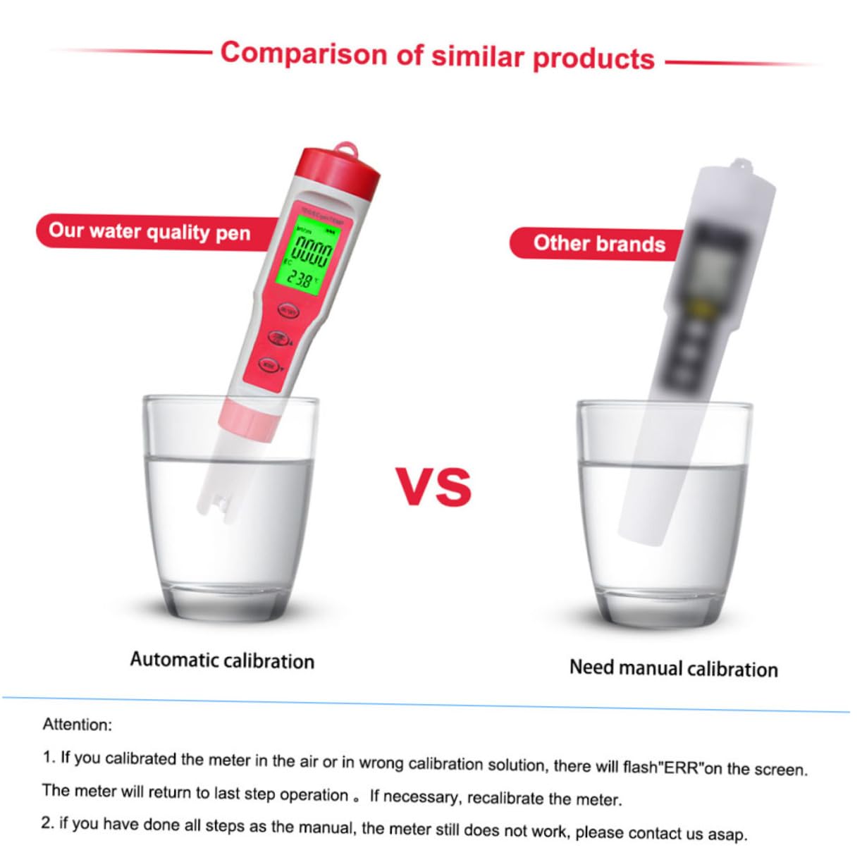 ULTECHNOVO Misuratore Ph Acqua Digitale Tester della Qualità Acqua Monitor per Ph Ec Temperatura Portatile e Facile da Usare