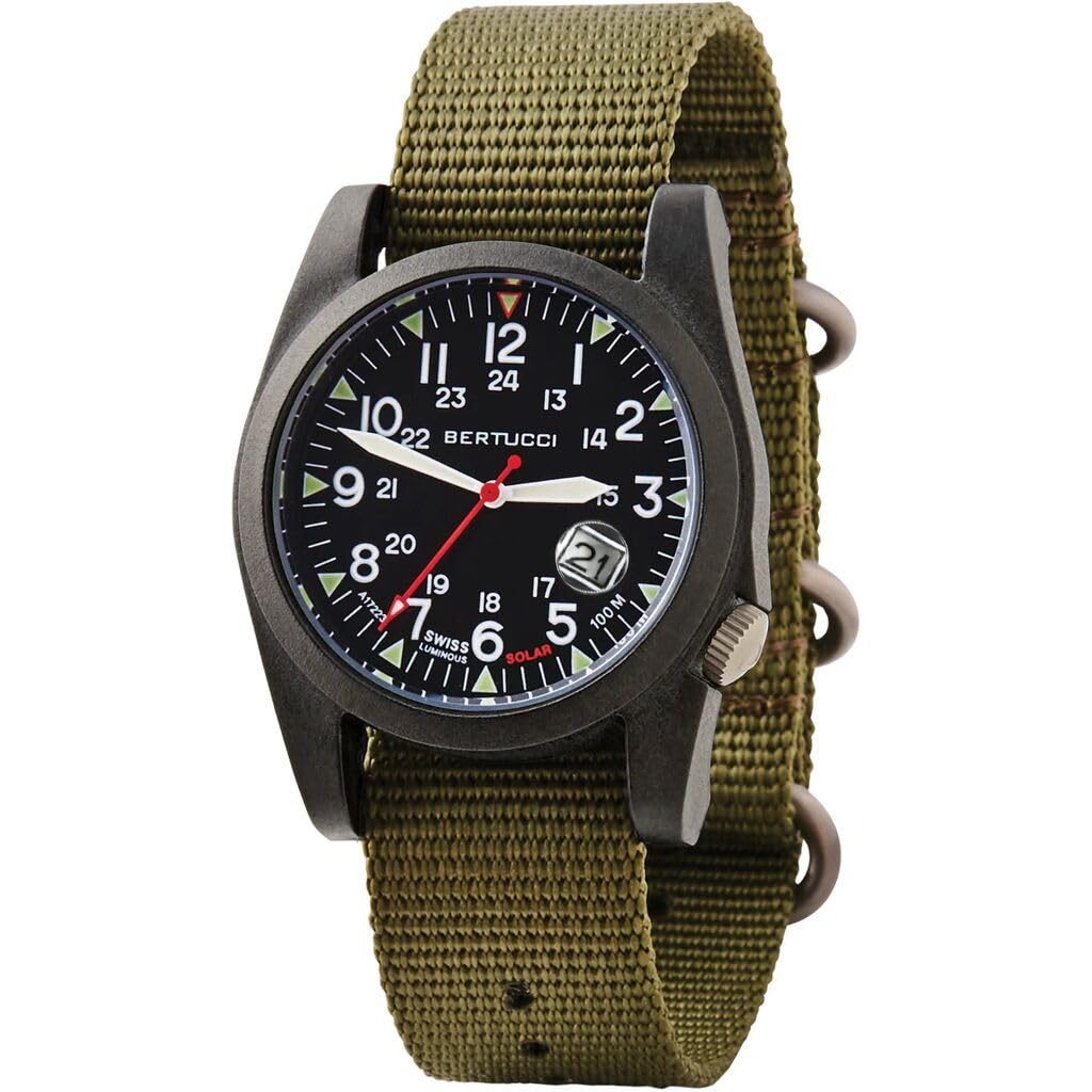 A-3PS Solar Field Watch | Optic White Dial/Black Case | Nylon Band