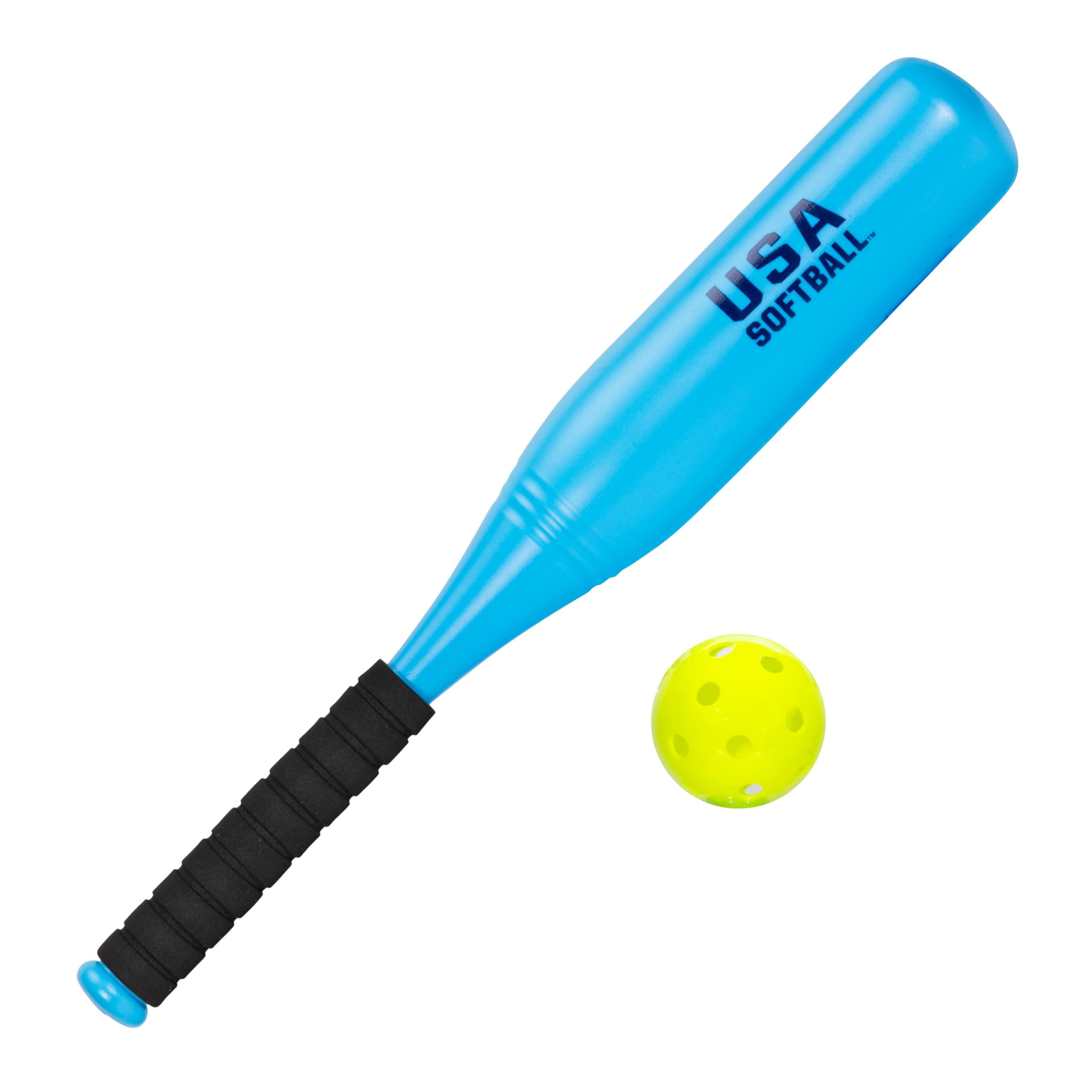 Franklin Sports Jumbo Kids Plastic Bat & Ball - USA Softball - Backyard Bat with Large Barrel for Kids + Toddlers, 24