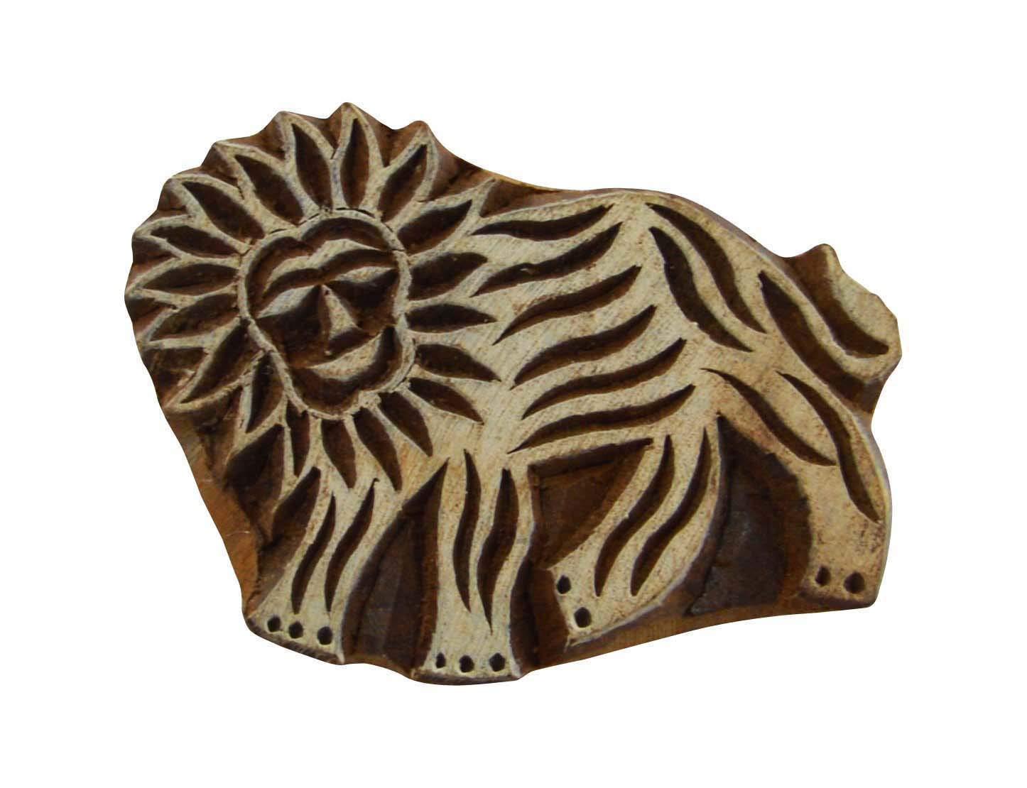 Tiger Wood Print Textile Block Fabric Textile Paper Clay Pottery Printing Stamp