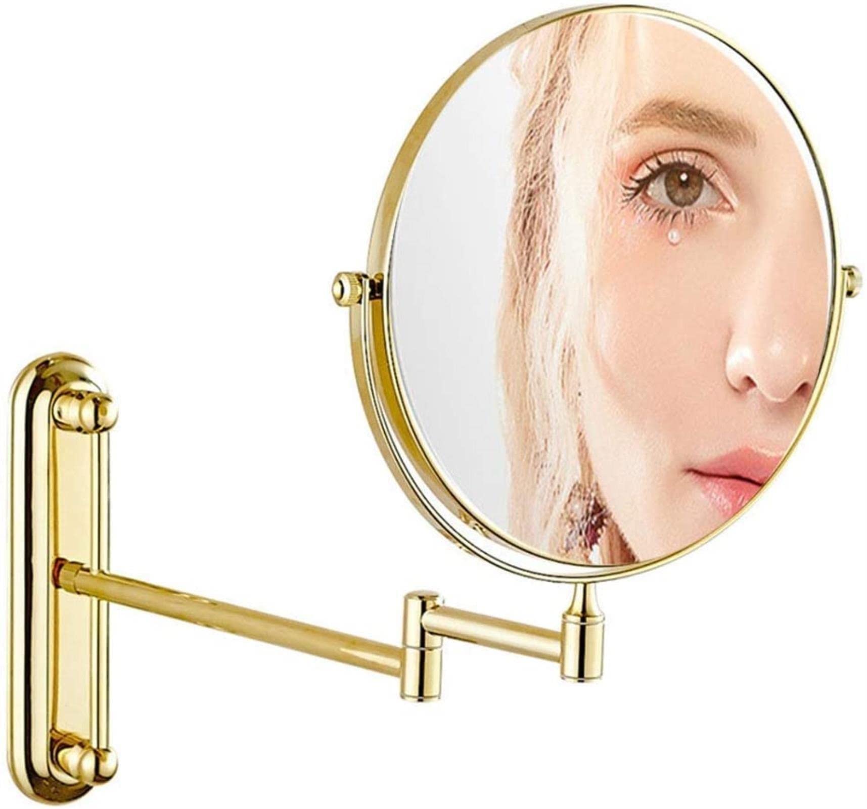 Miroir de maquillage mural haut de gamme 8in pivotant à 360° sans distorsion