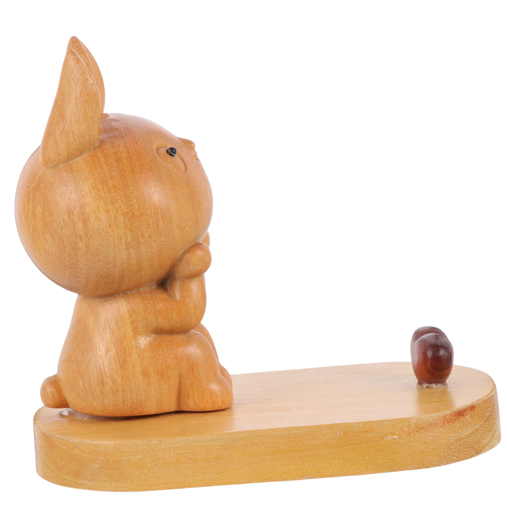 YARNOW 3pièces Support De Téléphone Bois Forme De Lapin Porte Téléphone De Bureau Accessoire Décoratif pour Smartphone Support Stable Et Mignon