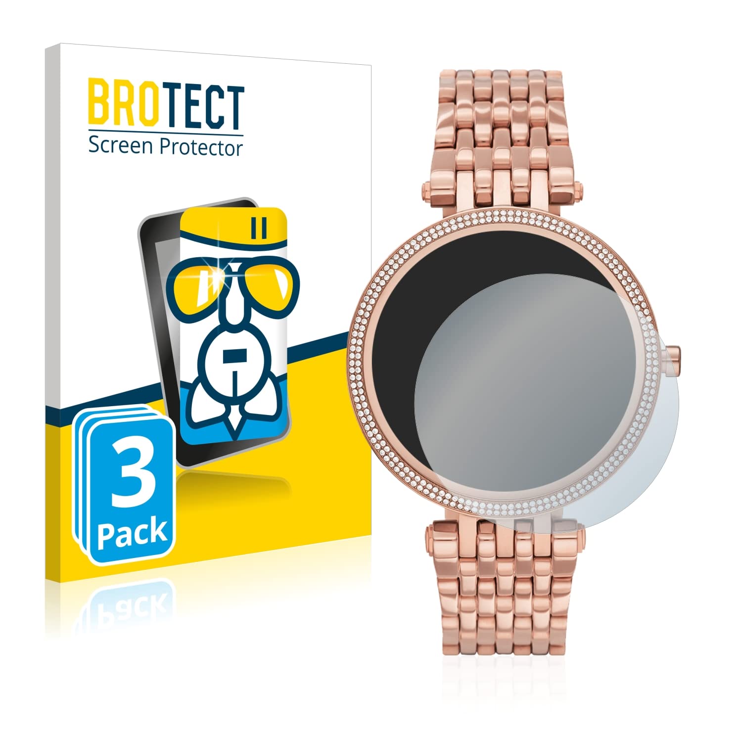 Brotect Pellicola In Vetro Ibrido Per Fossil Gen 5E (3 Pezzi): Protezione 9H, Anti-impronta, Made In Germany - 2