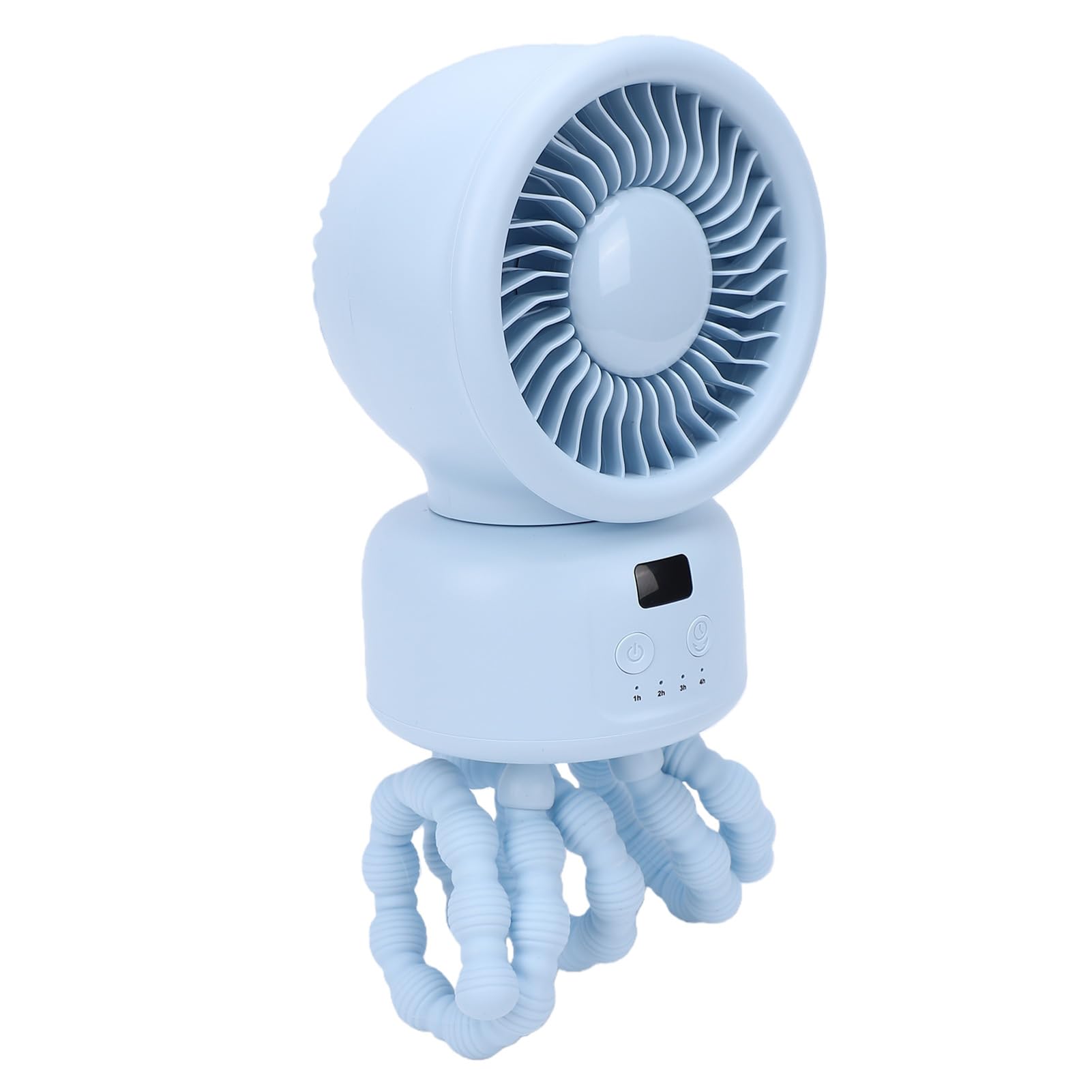 LICAEVEY Ventilatore Portatile per Passeggino con Clip Ottopus, Rotazione | Ventilatore da tavolo ricaricabile con clip, alimentato a batteria USB, per campeggio all\'aperto