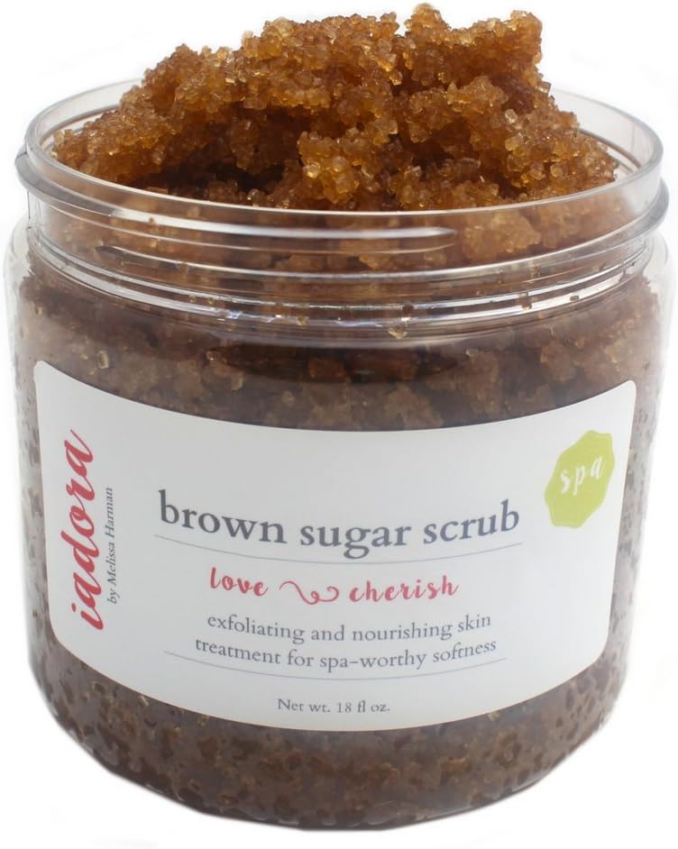 Brown Sugar Scrub ~ Made with FRESH ingredients to nourish and soften skin ~ Natural exfoliating body polish ~ HUGE 18 oz jar