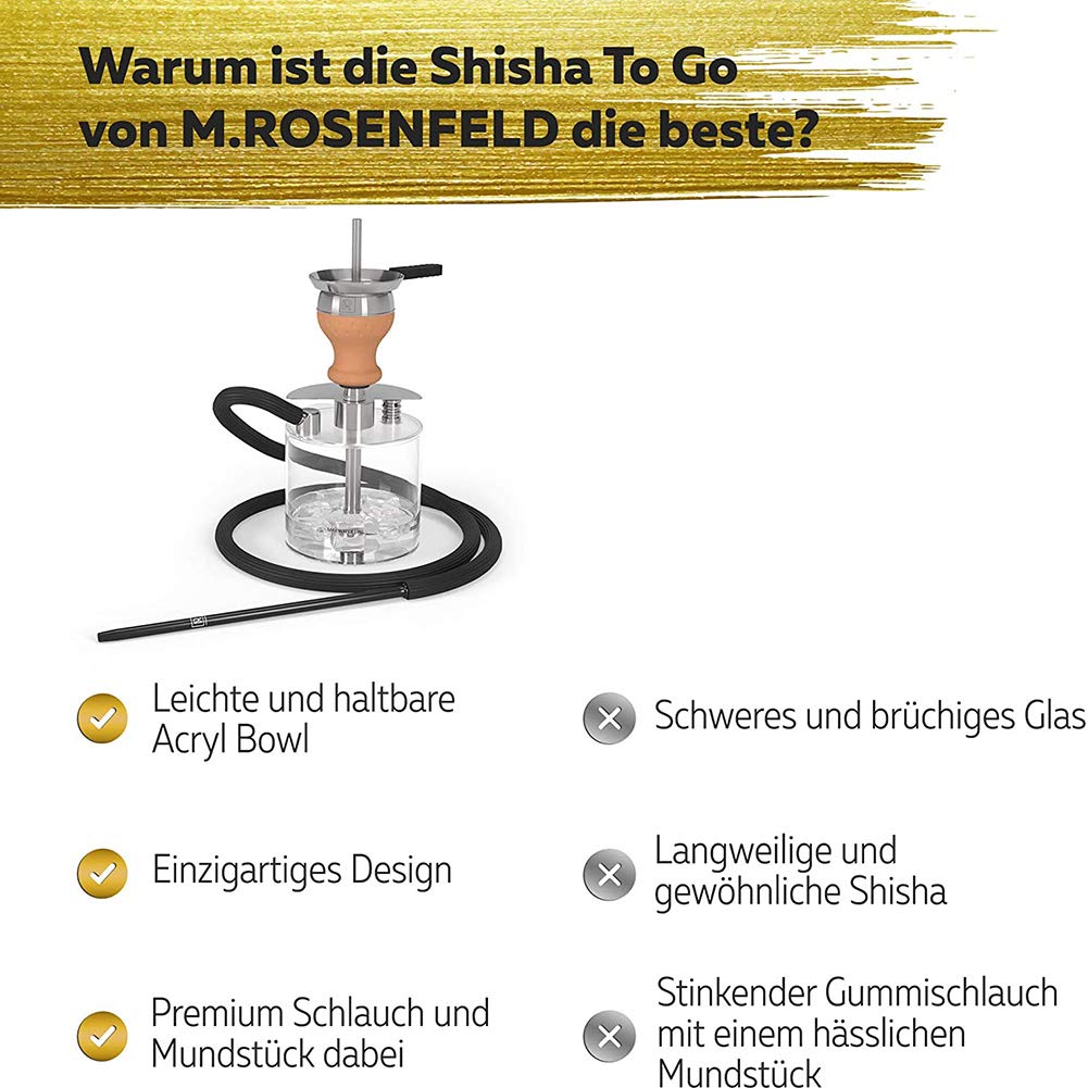 Juego de cachimba, Mini Shisha de Acero Inoxidable, Shisha acrílica Ligera para Llevar, establo de cachimba, Juego Completo con Bolsa de Cabeza de Chimenea para familias, hoteles