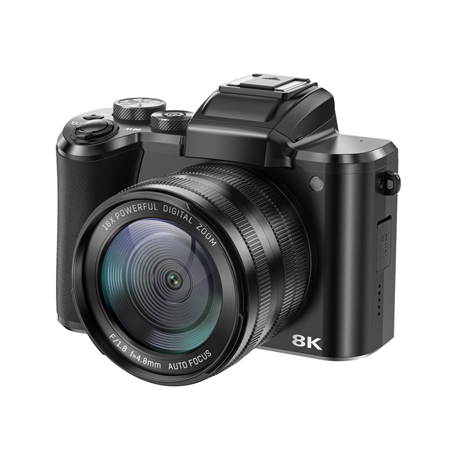 VBESTLIFE Cámara Digital 8K, Lente Dual de 88MP Pantalla Táctil de 3,2 Pulgadas WiFi Zoom Digital 16X, con Estabilización de 6 Ejes, para Vlogging y Fotografía