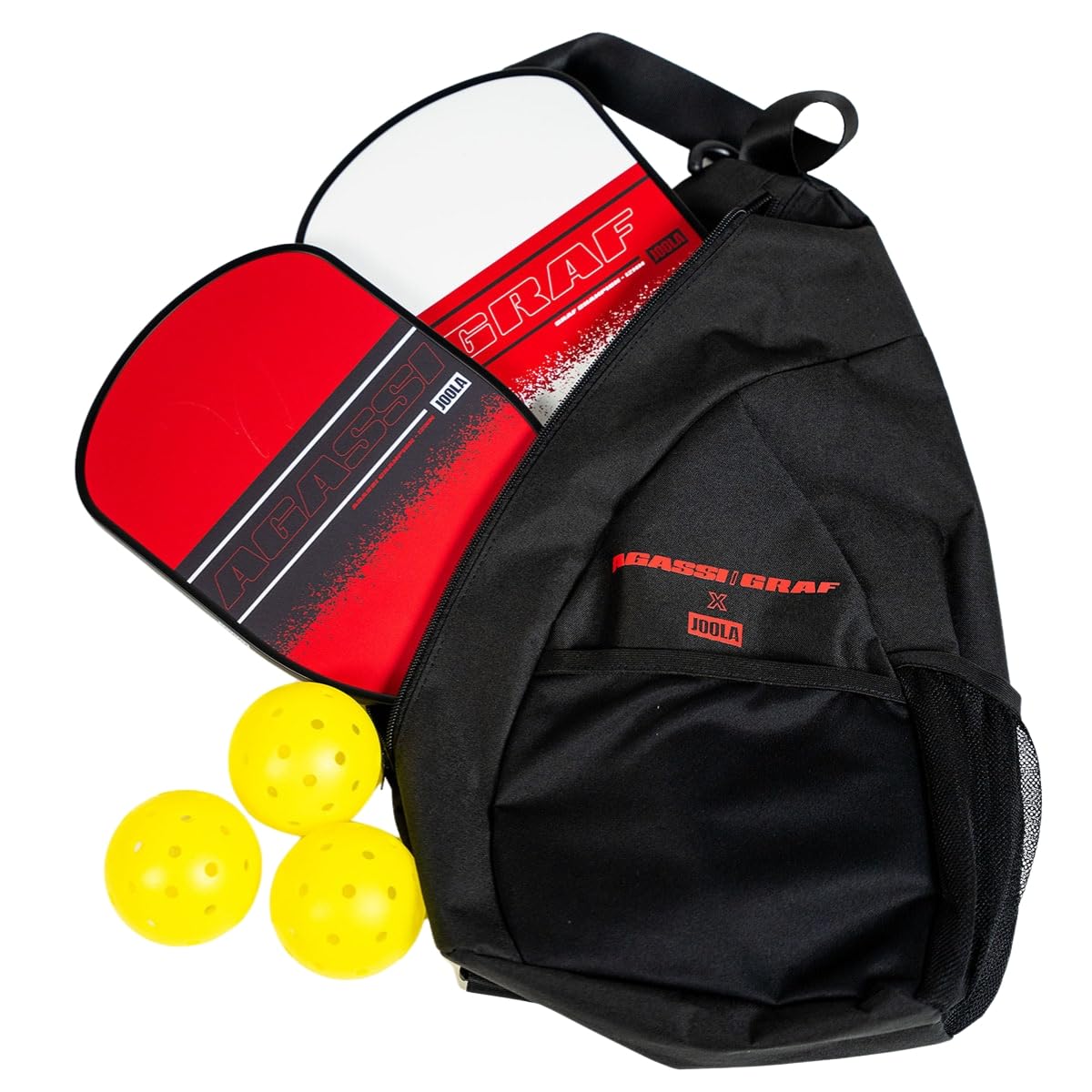 Joola Pickleball Agassi x Graf Pickleballschläger, Pickleball-Paddle mit Fiberglas-Oberfläche