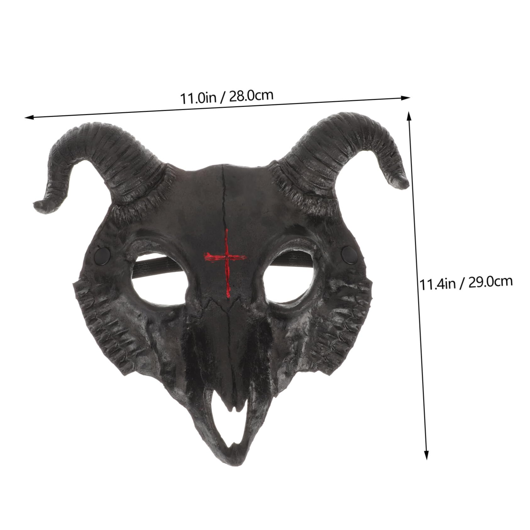 WRITWAA Halloween Goat Mask Men's Half Face Mask for Fursuit Cosplay Novelty Party Accessory