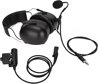 ciciglow Fone de ouvido Walkie Talkie com redução de ruído durável PTT, para Motorola XiR P6600 P6620 DP2400 MTP3250 DEP550 DP2400 MTP3550 MTP3150 Walkies Talkies, fone de ouvido de rádio bidirecional de segurança de 7,1 mm