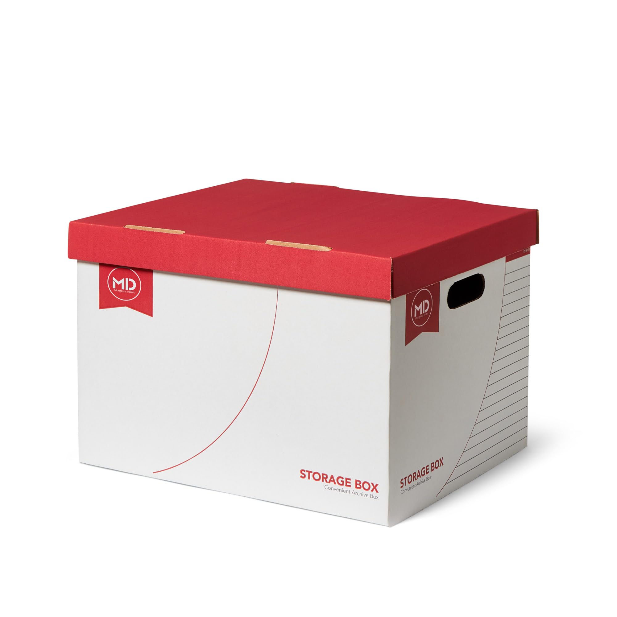 Morgan's Direct Large Archive Storage Boxes With Lids - Cardboard Business Filing Moving - 387mm x 327mm x 275mm - Pack 10