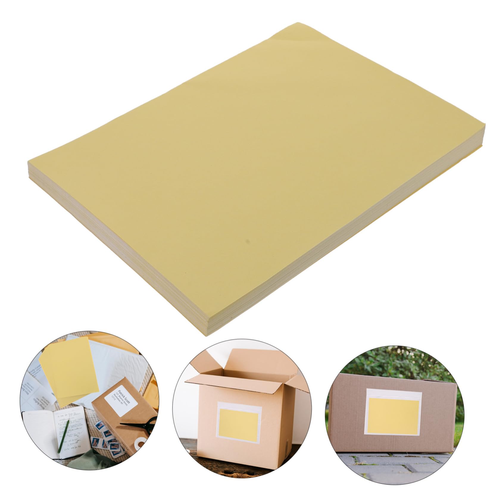 Uonlytech 100fogli Carta Adesiva per Stampante Carta per Etichette Buste per Spedizione da Costruzione per Casa e Ufficio