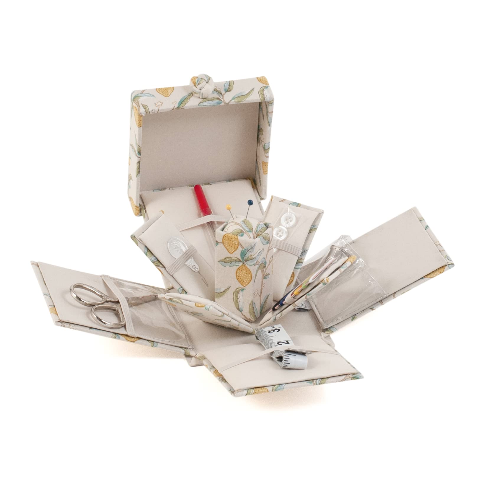 Hobby Gift Morris Lemons Filled Sewing Kit - Victorian Style Square - 10.5 X 10.5 X 12.5Cm