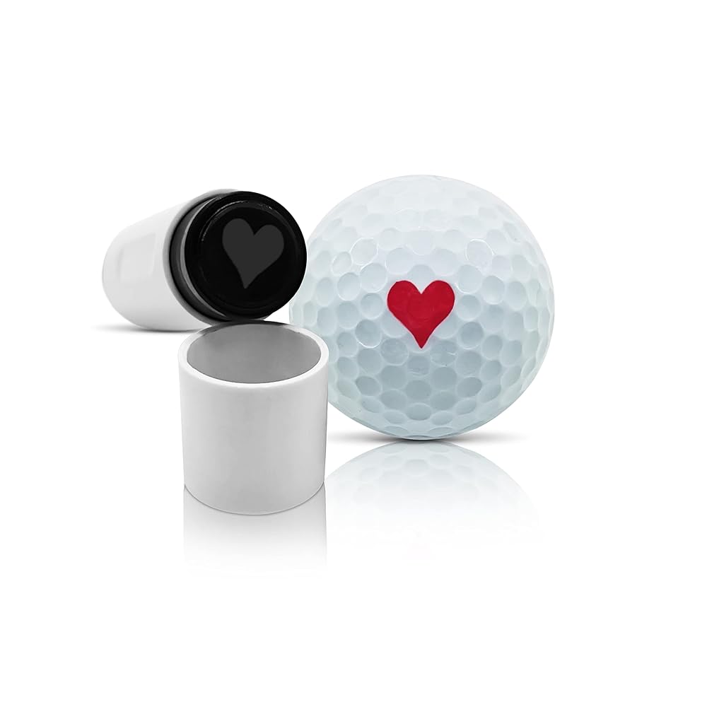 SWVL Sports Love Heart Golf Ball Stamp Marker Multiple Designs Faces, Emojis Icons & More