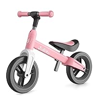 JOLLITO Baby Balance Bike, Giocattoli per bambini in bicicletta per 18-48 mesi di età Ragazza e ragazzo regali, Leggero senza pedali Training Bike, ruota da 9 pollici e telaio in alluminio (Pink)