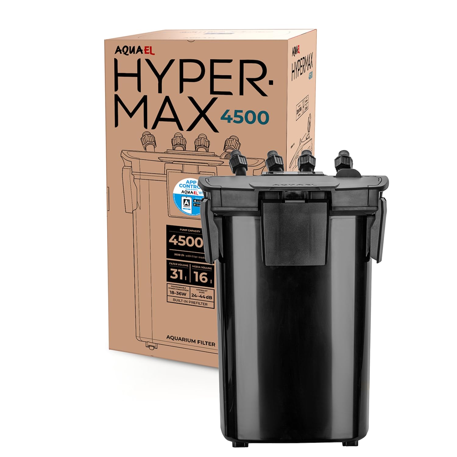 Aquael Hypermax 4500 Bluetooth Canister Filter