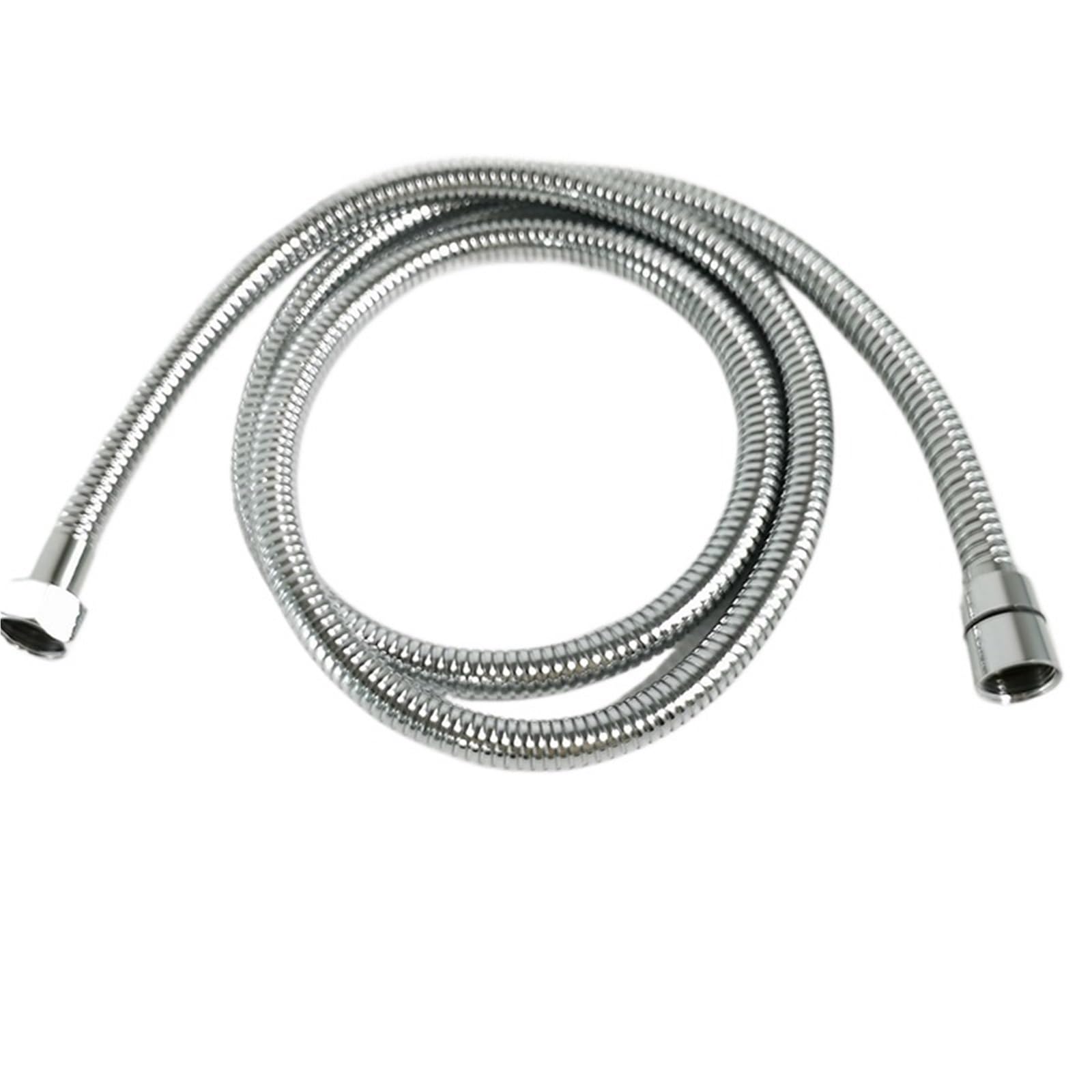 Luoaxinn Color1 Stainless Steel Corrugated Pipe Shower Hose Bathroom Fitting Stainless Steel Pvc Soft Bath Tube Accessory 1.5 Meter Water Pipe Connector Chrome Gold(Color1)
