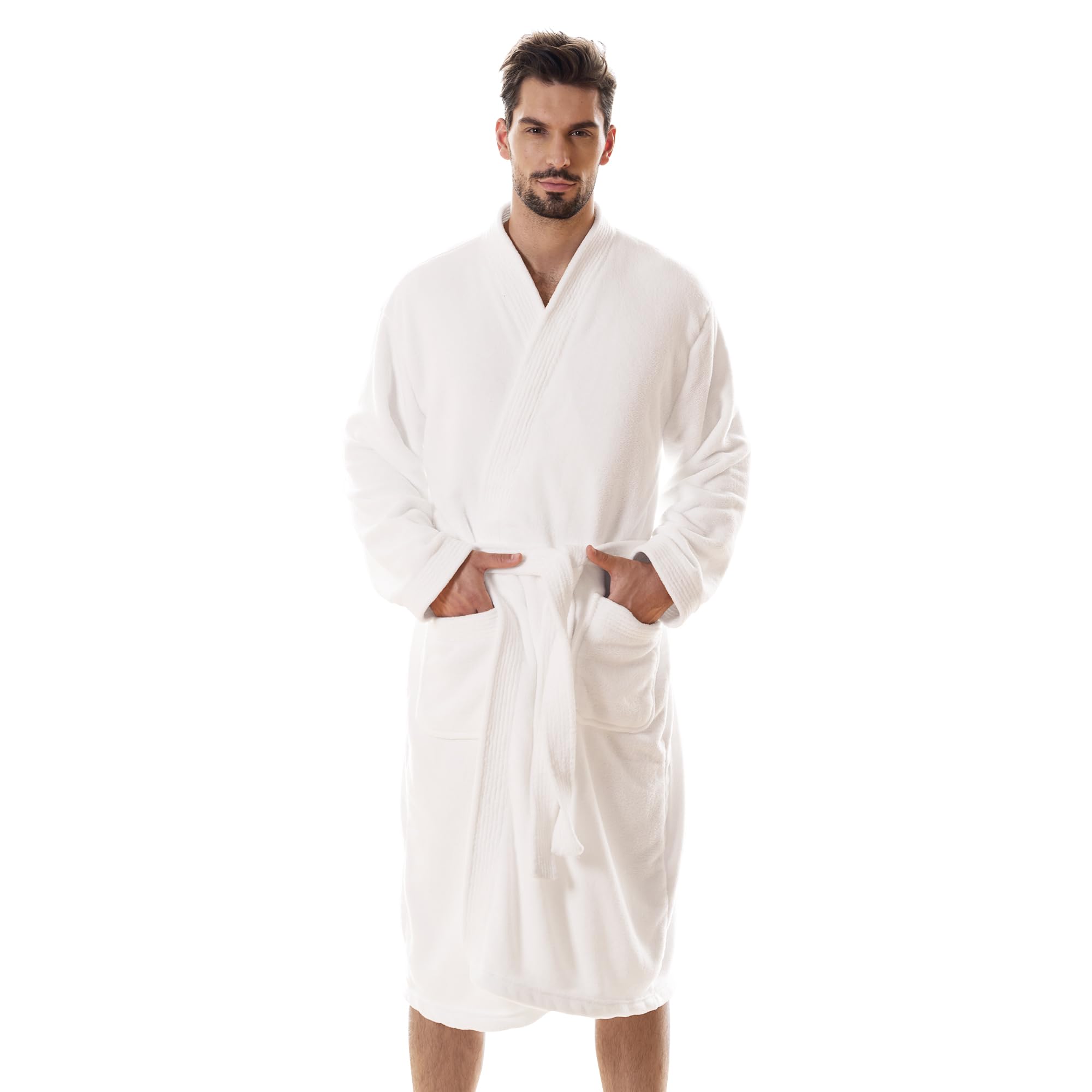 Towel Robe for Men - Ultra-Absorbent Soft Quick Dry Towel Bathrobe Kimono for Shower Spa Hotel