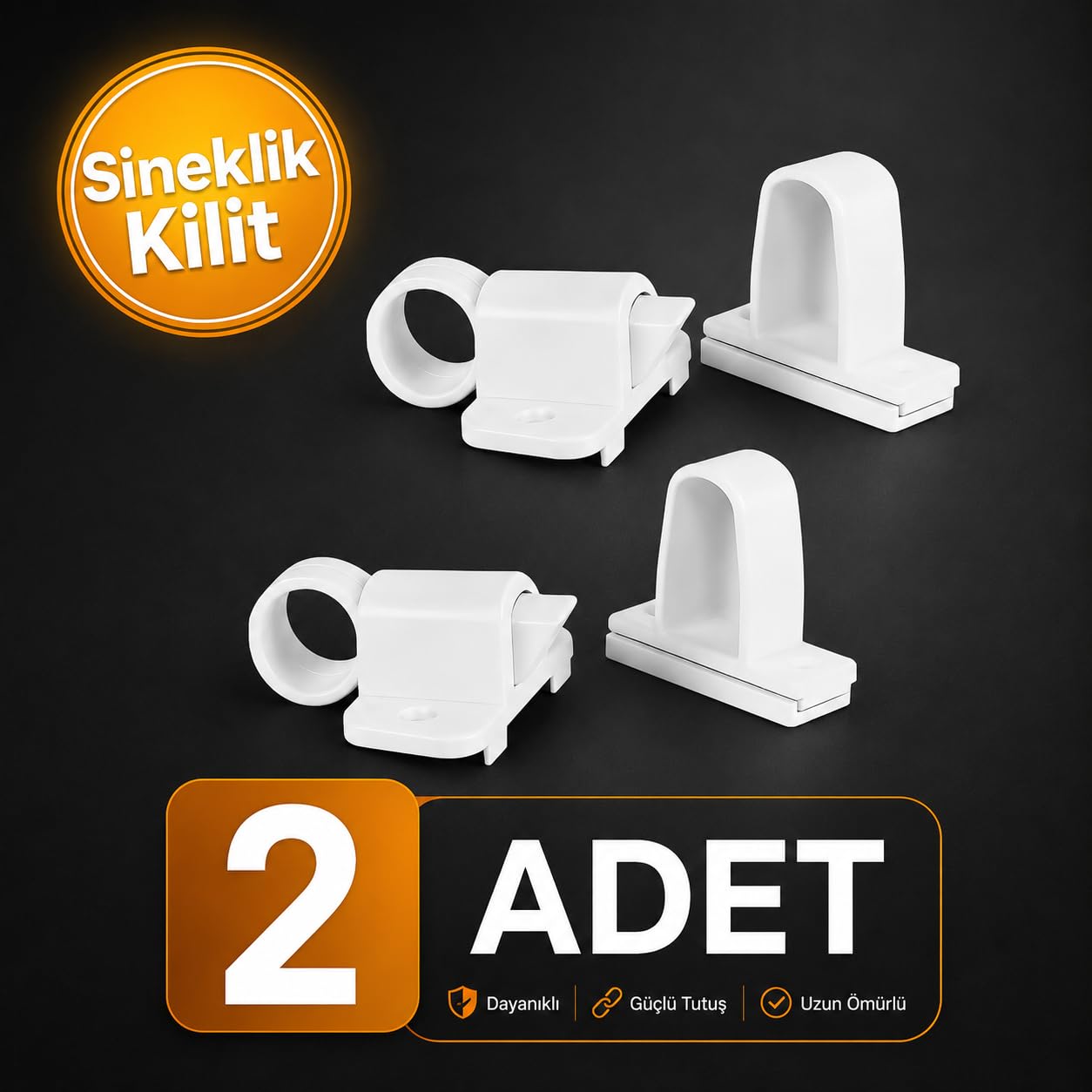 2 ADET Pimapen PVC Pencere Kapı Sineklik Kapama Çarpma Kilit Plastik Pratik Tutucu Aparat