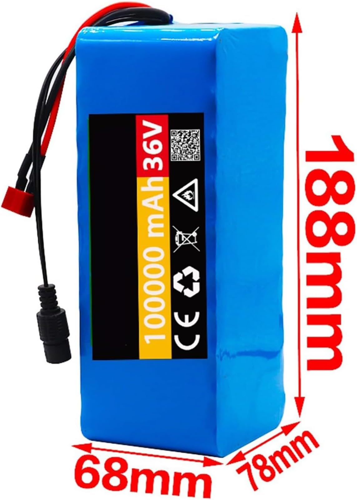 36V 100Ah 10S4P E-Bike-Akku, Mit BMS Und Ladegerät, Für 0~800W E-Bike Und E-Scooter Motoren XT60+DC