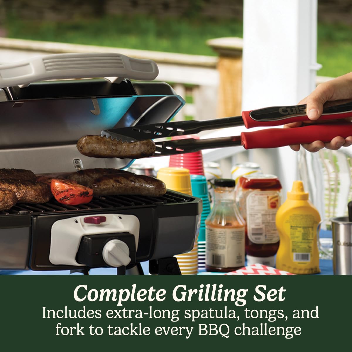 Cuisinart BBQ Tool Set including Glove, Black, Taille unique - Image 3