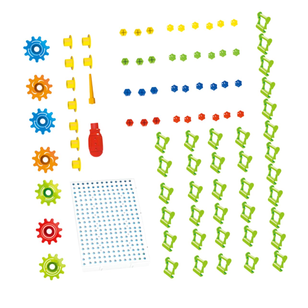 Milisten 1 Set DIY Wheel Chain for Creative Assemble Disassemble Gear Chain Plate Toolbox Skill Development for Imagination