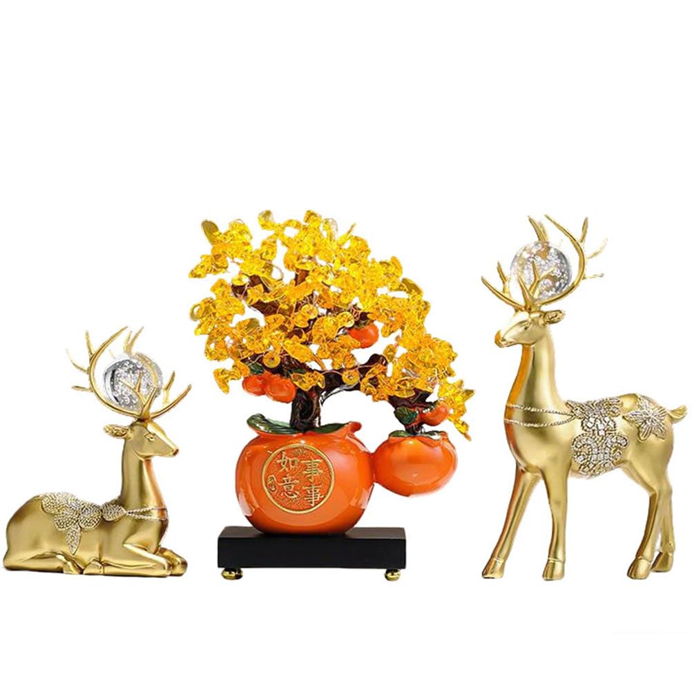 Persimmon żywica chińska statua figurka Feng Shui ozdoba grafika ozdoba na środek stołu błogosławieństwo rzeźba do szafki sklep półka na książki ozdoba,B