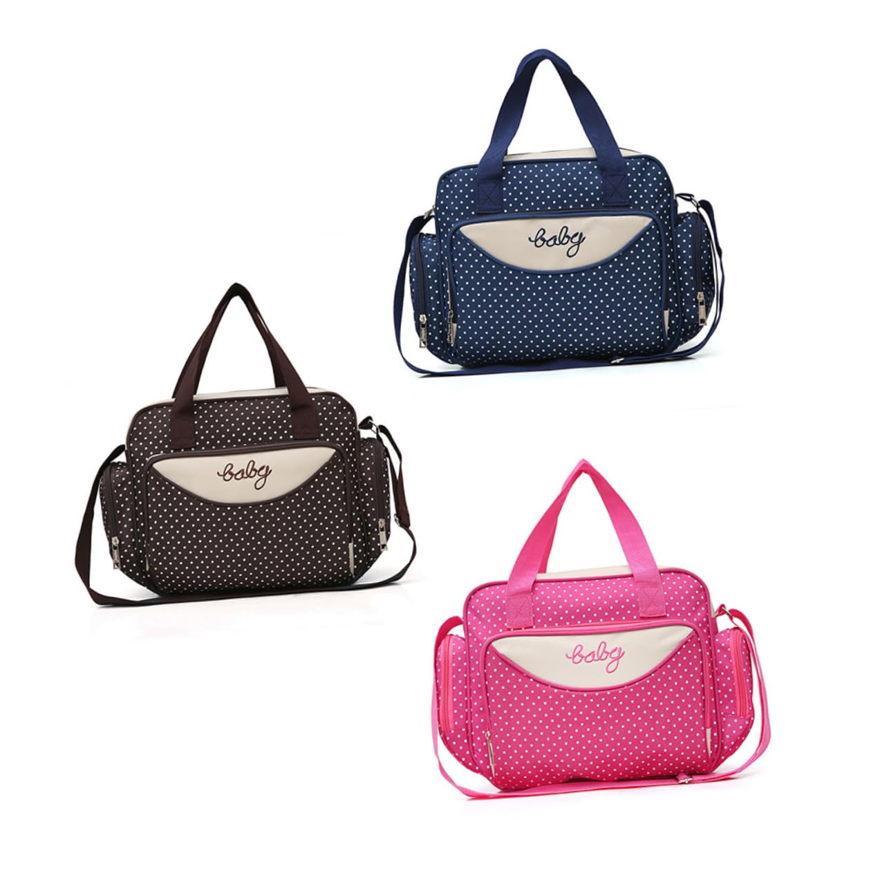 GALPADA Mama Tasche 5 Stück mit Großem Fassungsvermögen aus Stoff | Blau, Superleicht und Vielseitig, Chic und Fashion, für Gym und Strand