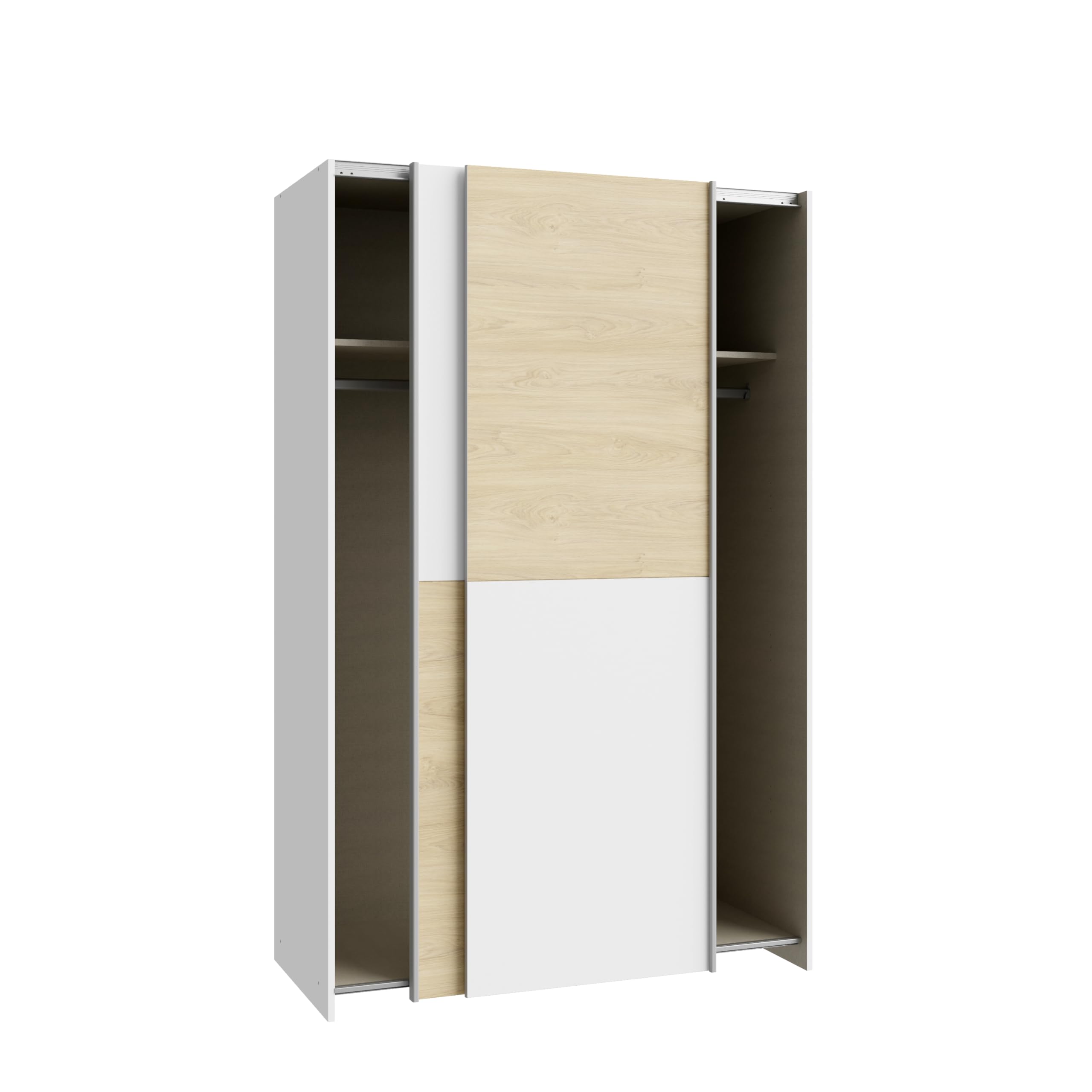 Armadio con ante scorrevoli in legno truciolare 120x191x61 cm AVANTI TRENDSTORE