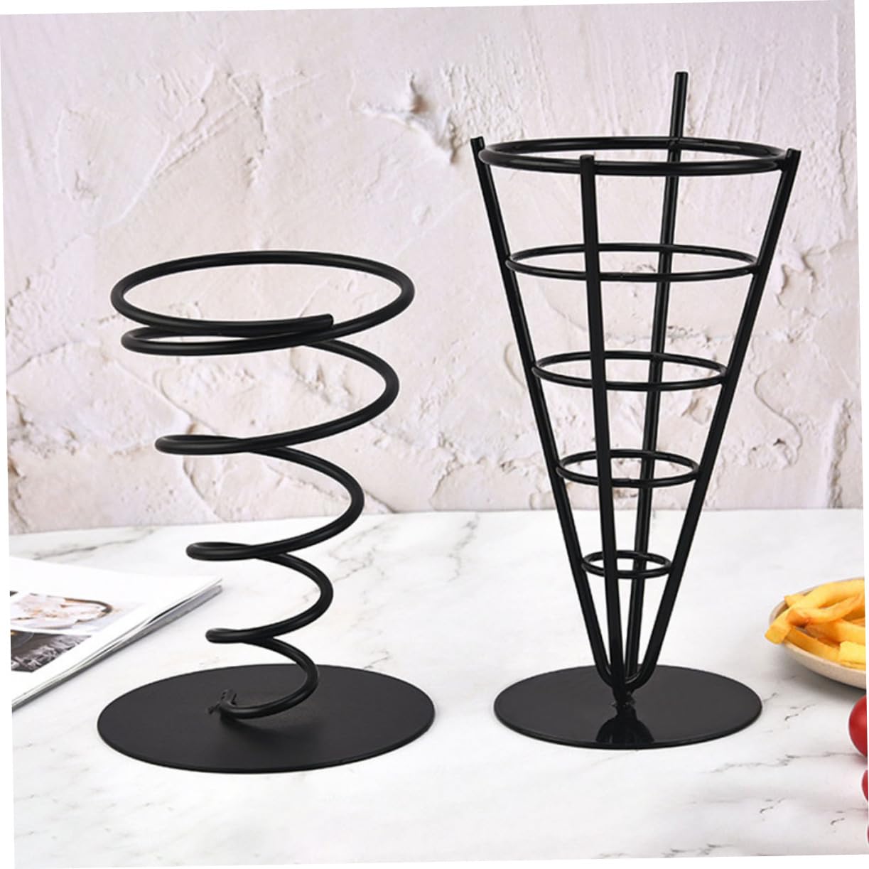OUNONA French Fries Holder Creative Snack Stand with Modern Design Appetizer Display Rack for Events Parties and Buffets for Fries and Treats