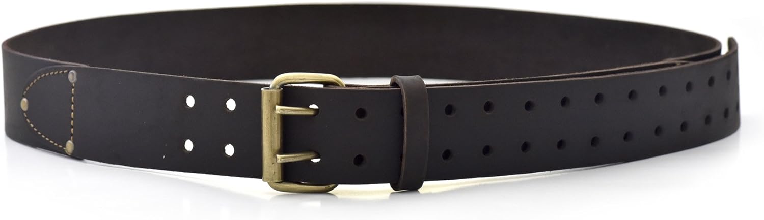 Style n Craft 74053 2-Inch Work Belt Heavy Duty Oiled Top Grain Leather, 46-Inch - 60-Inch waist size - Tool Belts - 