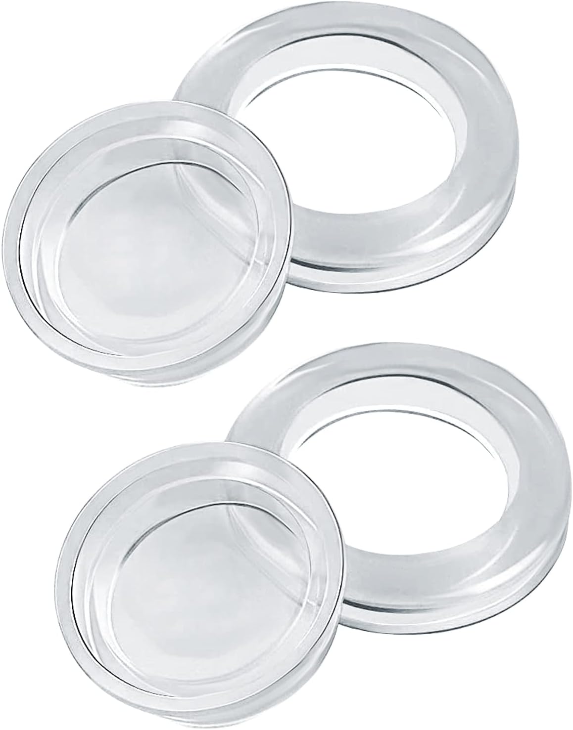 2 Set 2 Inch Clear Patio Table Umbrella Hole Ring and Cap Set,Table Umbrella Hole