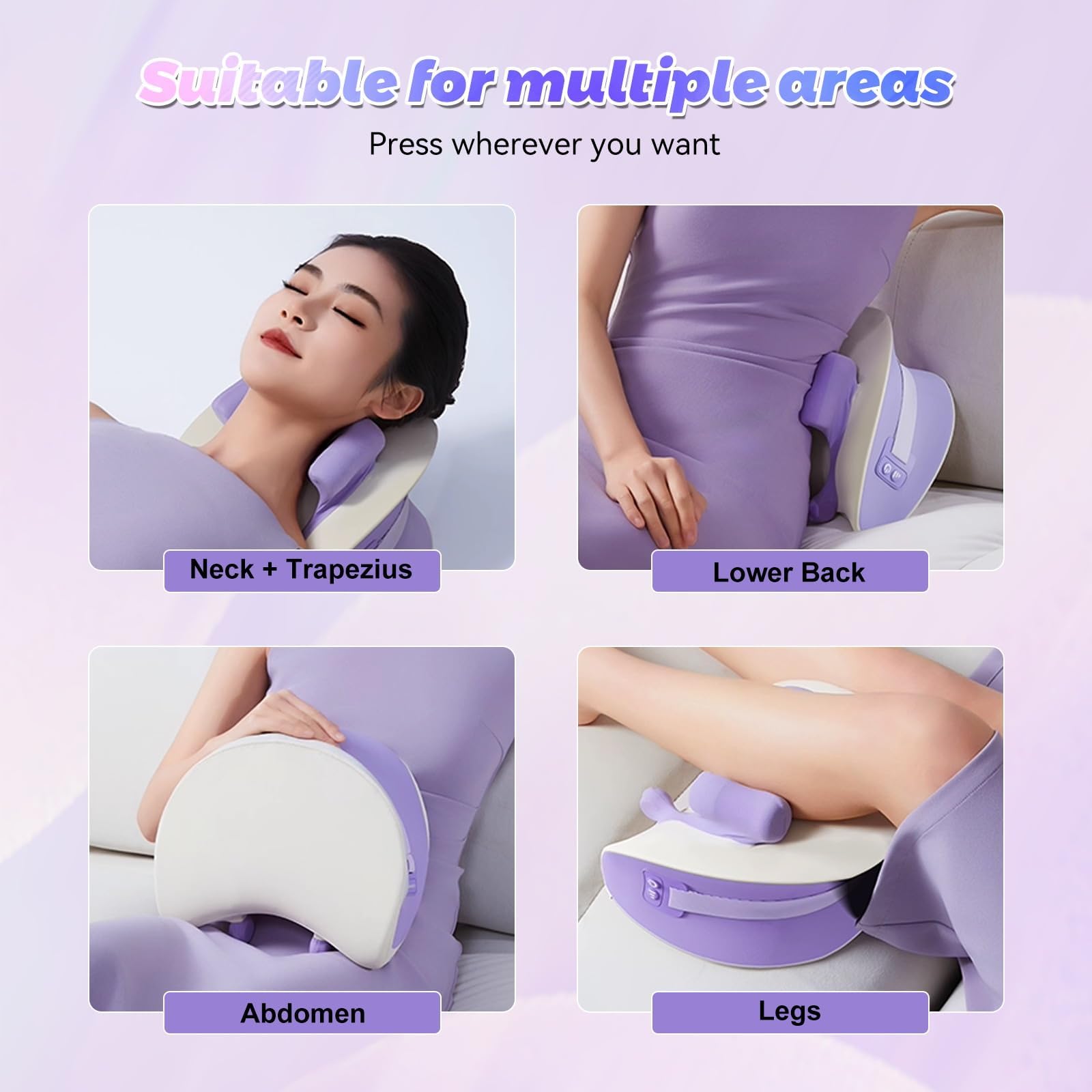 Masajeador Cuello Cervical con Calor, Intensidad Simulación de Masaje con Dedos, para Múltiples Partes del Cuerpo, Regalo para Mujer y Hombre