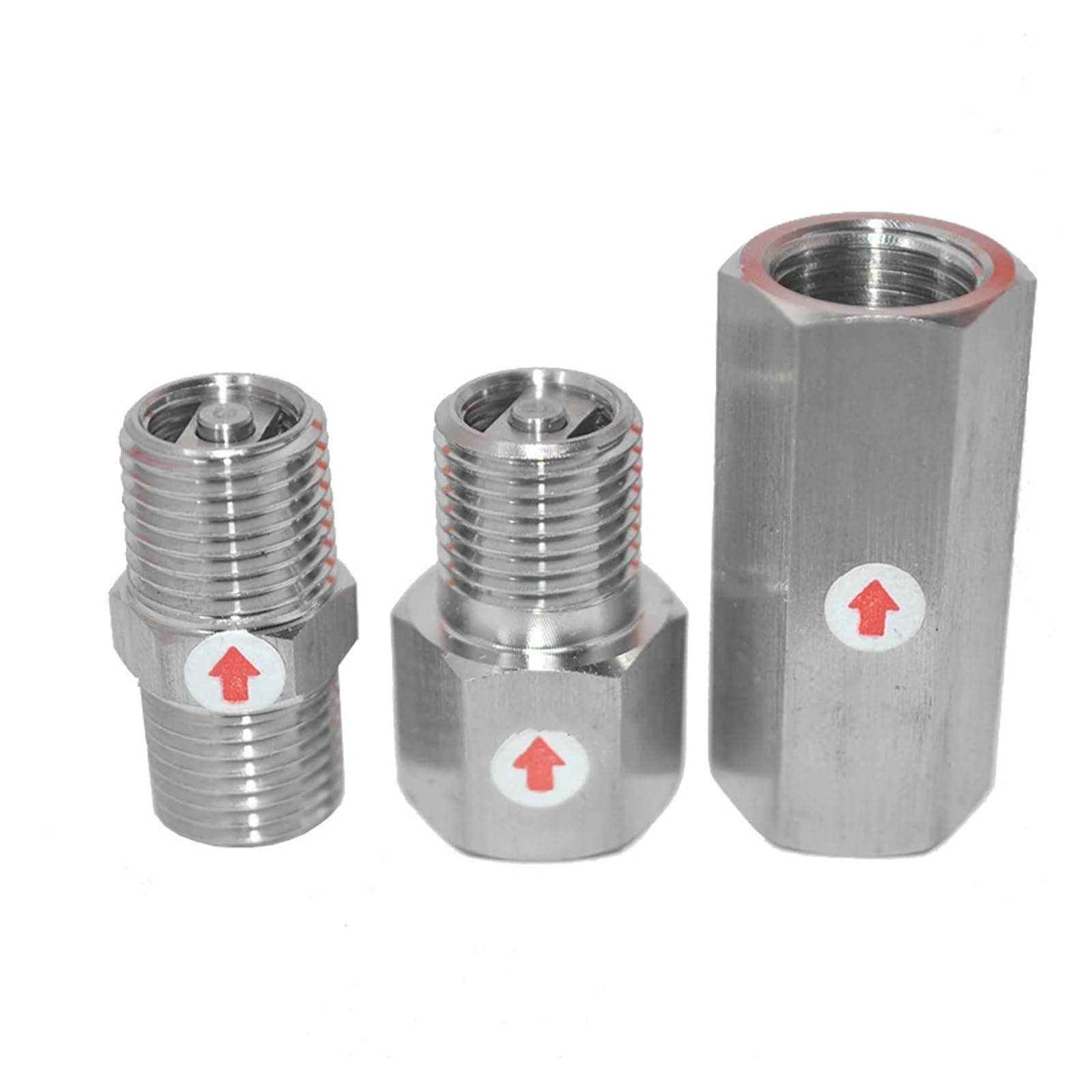 AARTERZZA 1pc 1/2" BSP Male to Female Thread 304 Stainless Steel Check Valve One Way Non-Return Valve