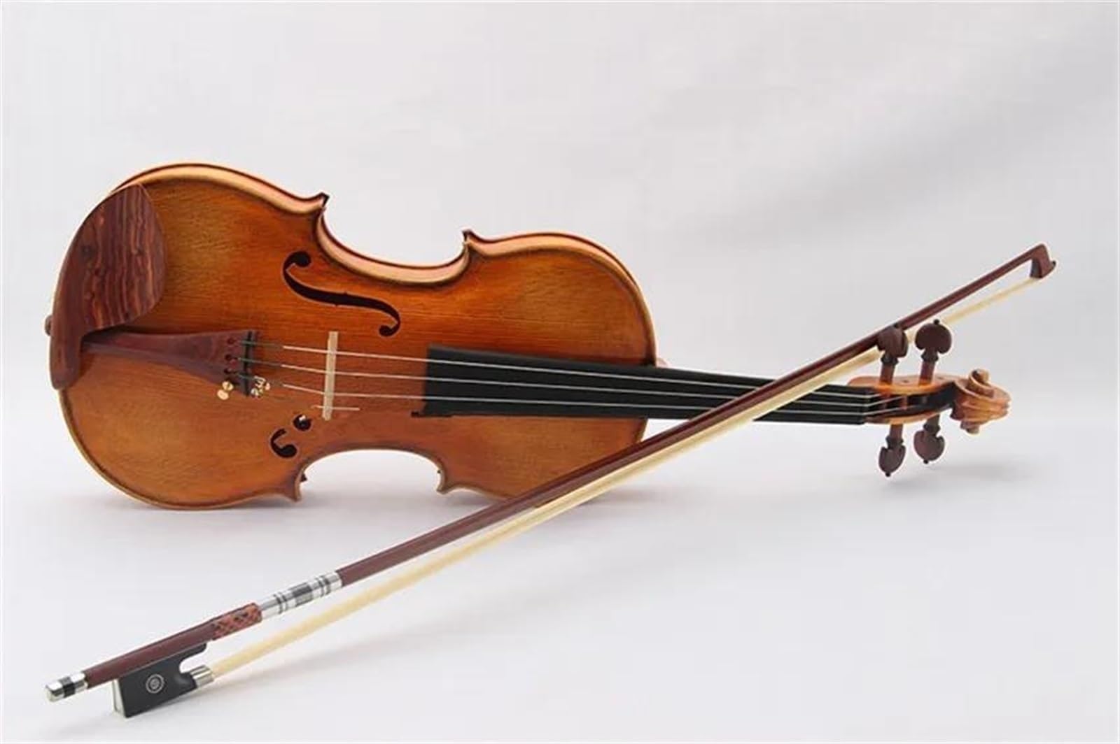 Arco de violín para principiantes 1 Uds Arco De Violín 1/2-4/4 Tamaño Sandalia Roja Madera Natural CRIN Accesorios De Violín Arco (Color : 1/2)