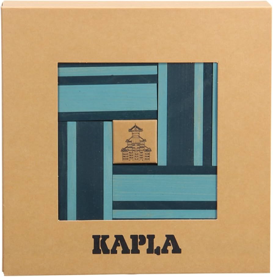 Kapla [ カプラ ] 魔法の板 カラー （ライトブルー20枚+ダークブルー20枚） BL+BP （おもちゃ 玩具 知育 積み木 プレゼント)  [並行輸入品]