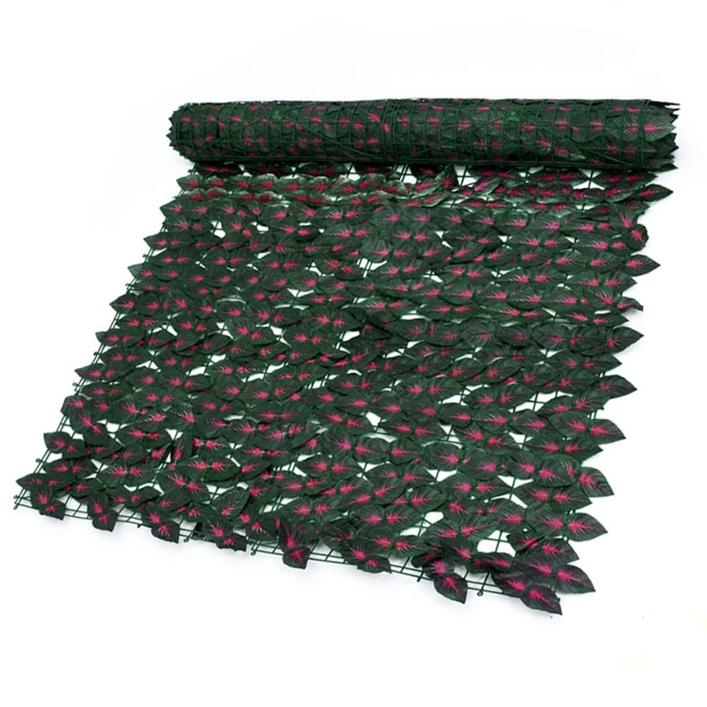 Hojas de Artificial para Jardín Seto Artificial Valla de setos Artificiales y Pared de Hoja de Vid de Hiedra Falsa para Exterior, Interior, jardín, Patio 1231(Color:,Size:39.37x157.48in)