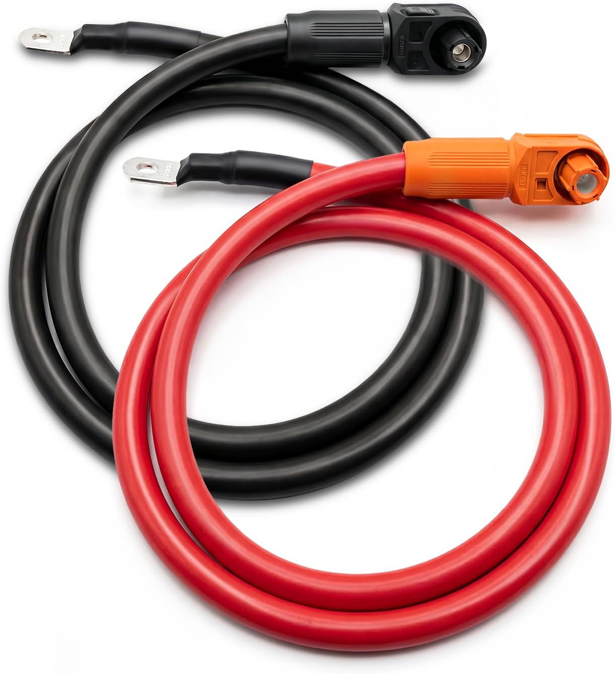 Humsienk Dedicated Quick-Connect Cable for 48V 100Ah Wall-Mounted Batteries, 70A/100A/120A Max 1000V DC, 4AWG 1.5m (4.92ft) RV Wire, PA66 Heavy-Duty Power Cord for Home Energy Storage