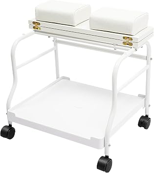 Beauty Salon Nail Or Foot Bath Spa Portable Trolley, Cart for Foot Rest Pedicure Manicure Funiture Massage Table Salon Supplies, Footrest Stand
