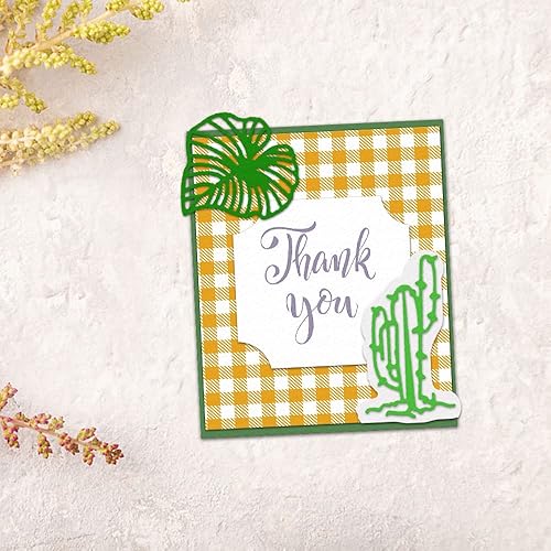 Miniatura 7 de Marco de hojas de primavera troquelado para hacer tarjetas, juegos de troqueles de hojas florales, plantillas de troqueles de flores, plantillas de