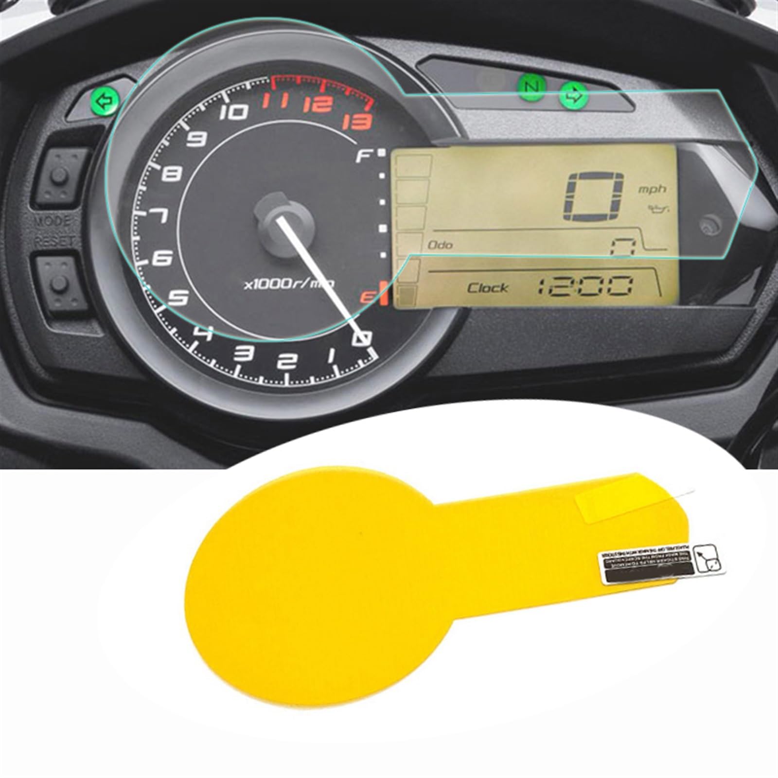 Protecteur contre les rayures de compteur pour Kawasaki Ninja ZX-6R 636