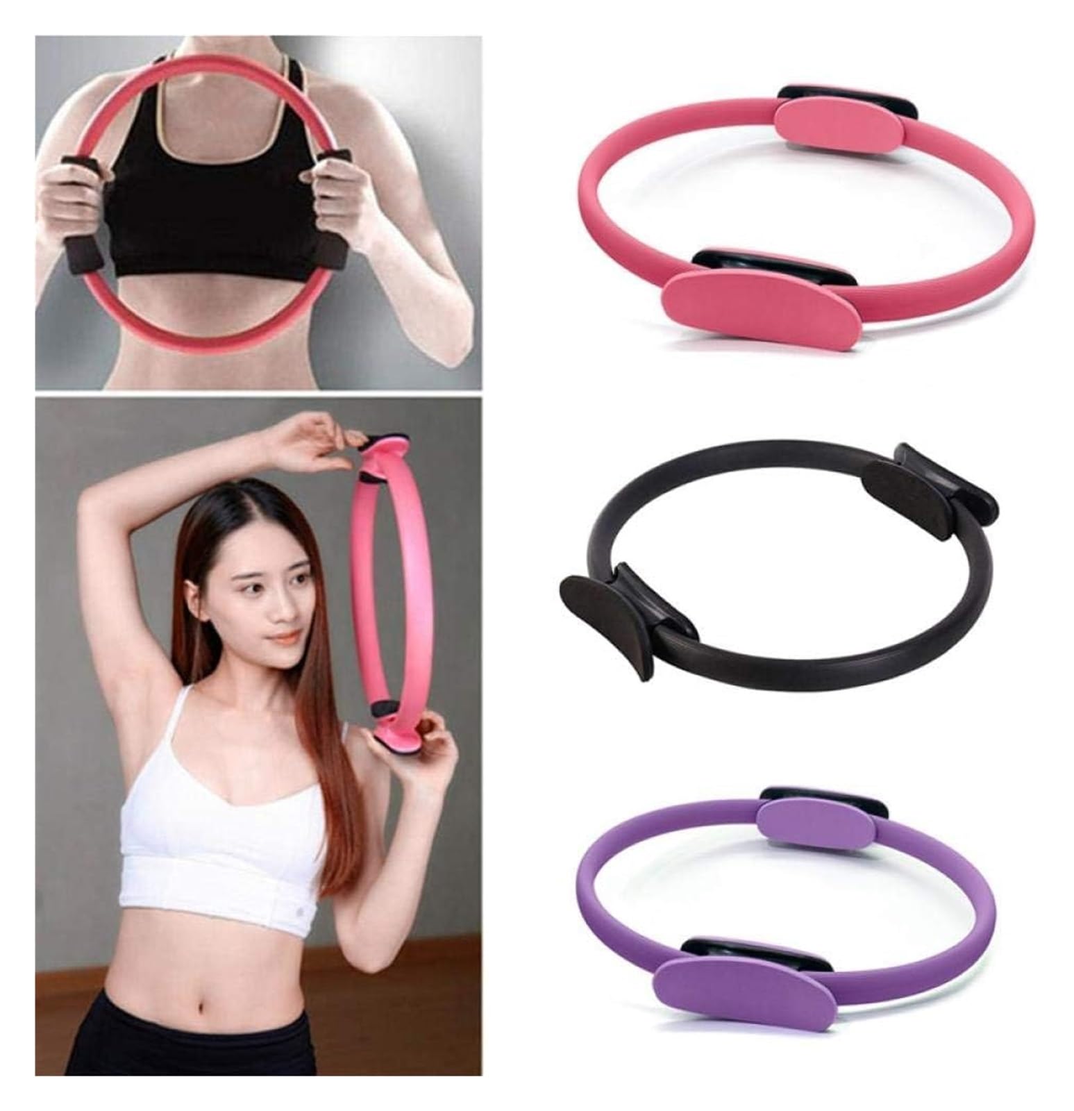Aro de Yoga, Anillo de Pilates círculo mágico Cuerpo Deporte Ejercicio Fitness Fuerza Herramienta Yoga