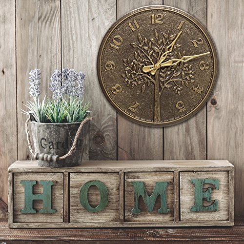 Whitehall Tree Of Life 16" Indoor Outdoor Wall Clock #TOP1